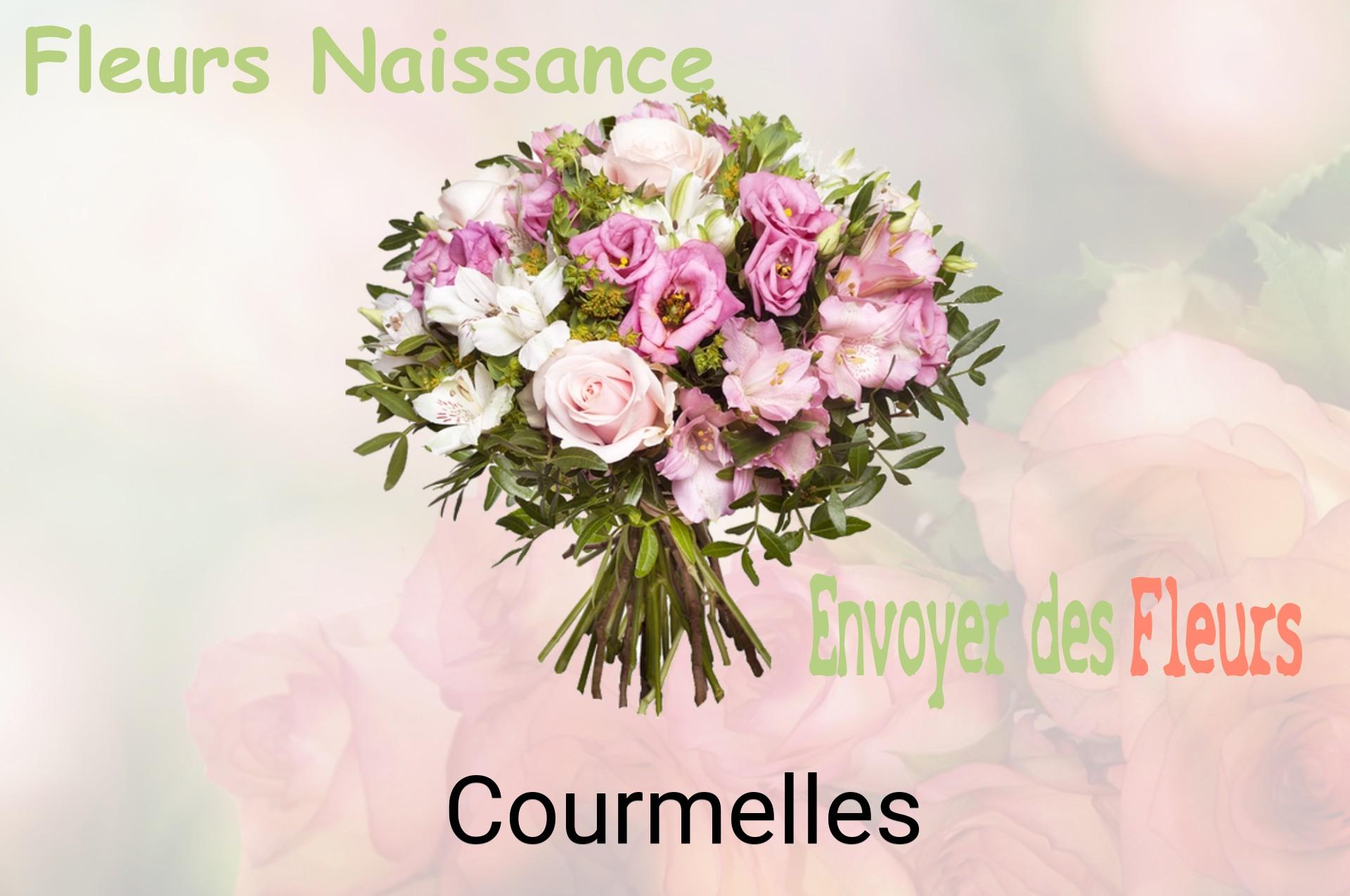 Bouquet de fleurs de naissance livré à Courmelles